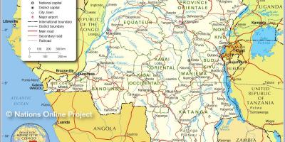 Karte der demokratischen Republik Kongo